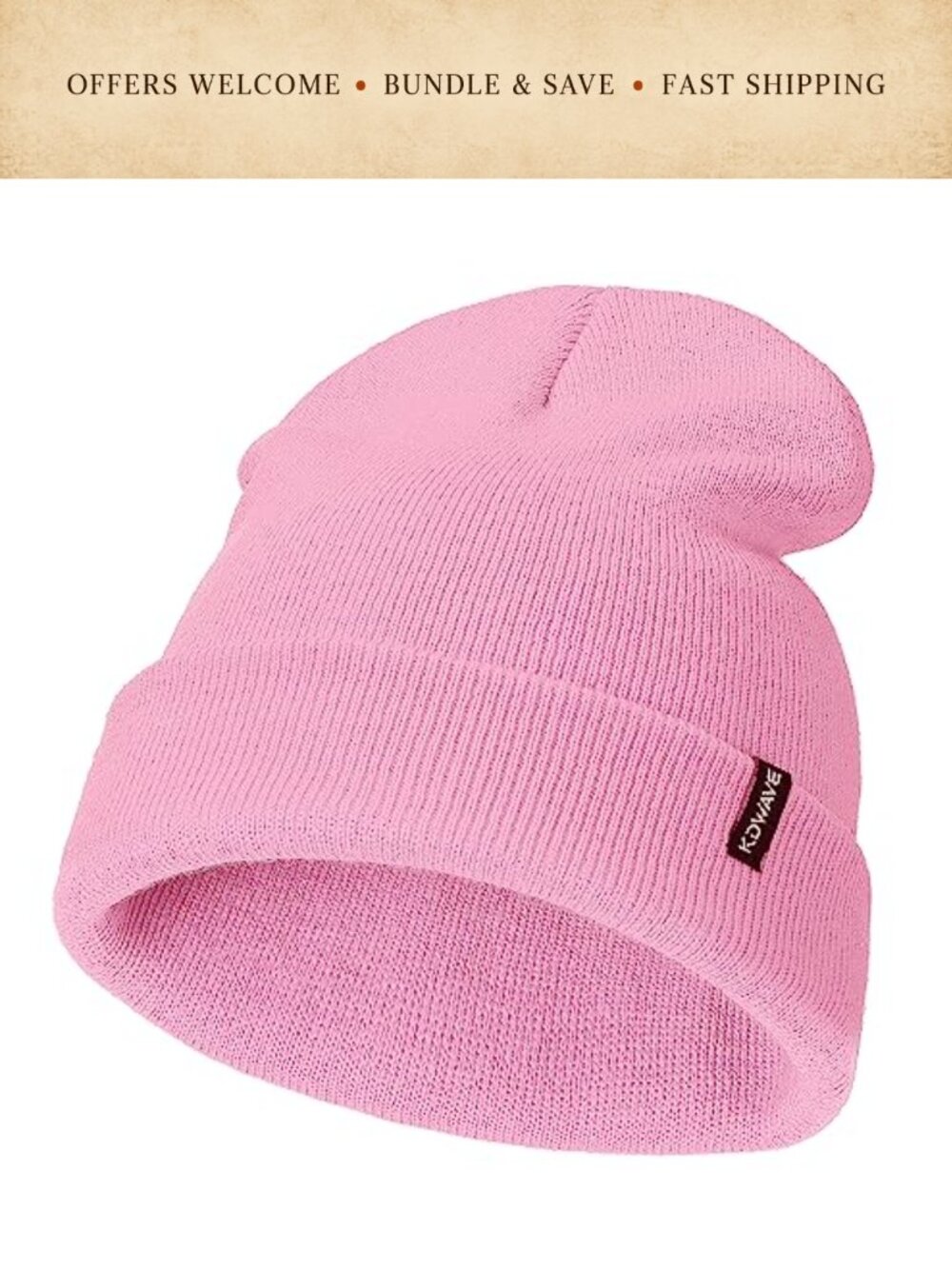 Knit Cuffed Beanie Skull Cap Soft Warm Stretchy Unisex Fisherman Hat
